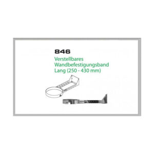 846/DN160 DW Verstellbares Wandbefestigungsband 250-430 mm Dinak