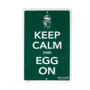BIG GREEN EGG Texttafel grün - Keep calm an EGG on