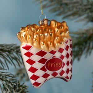 Weihnachtsbaumschmuck POMMES - Glas - Christbaumschmuck - matt - H:...