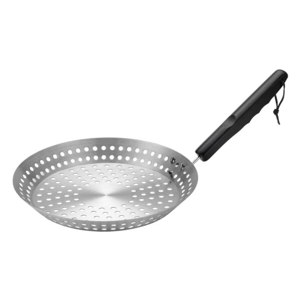 SANTOS Grillkorb | gelochte Grillpfanne Ø 30 cm | Edelstahl