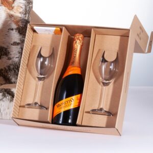 SILWY Prosecco Set - 2 x Kristallgläser - Metall-Nano-Gel-Pads - Pr...