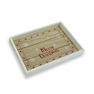 Tablett MERRY CHRISTMAS - Dekotablett - Holz - L: 30cm - B: 20cm - ...