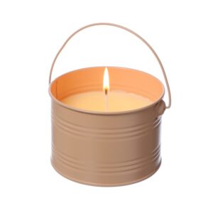 Duftkerze CITRONELLA - Outdoor Echtwachskerze im Metalleimer - H: 8...