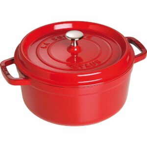 STAUB Cocotte | 24 cm | Kirsch-Rot | rund | Gusseisen