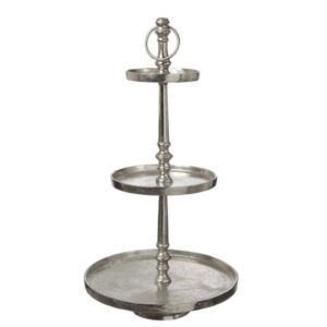 Etagere - Aluminium - 3 stöckige Servierplatte - Dekoetagere - H: 5...