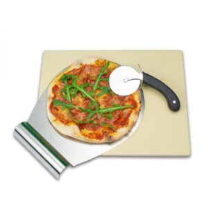 RADOLEO® Pizzastein L aus Cordierit | Premium Set 3-tlgl | 38x30cm ...