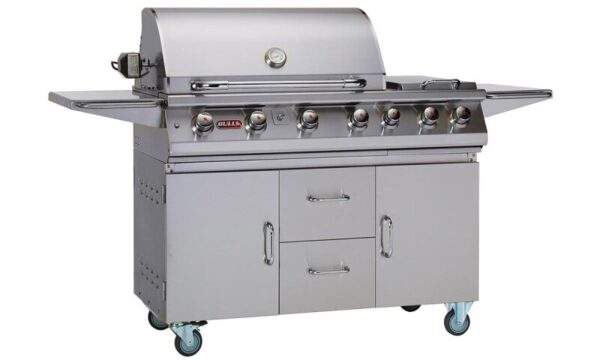 BULL 7 Burner Premium - Grill mit Wagen, Licht, Spieß & Rotisserie Brenner