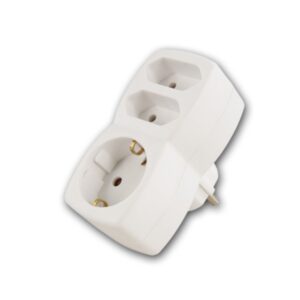 Steckdosenadapter - 2 x EURO Stecker + 1 Schuko - max 2