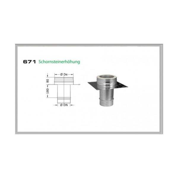 67S/DN130 DW6 Schornsteinerhöhung Dinak