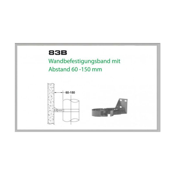 83A/DN200 DW6 Wandbefestigungsband mit Abstand 60-150 mm Dinak