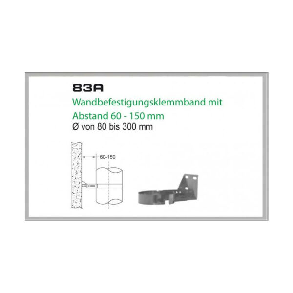 83B/DN130 DW Wandbefestigungsklemmband mit Abstand 60-150 mm Dinak