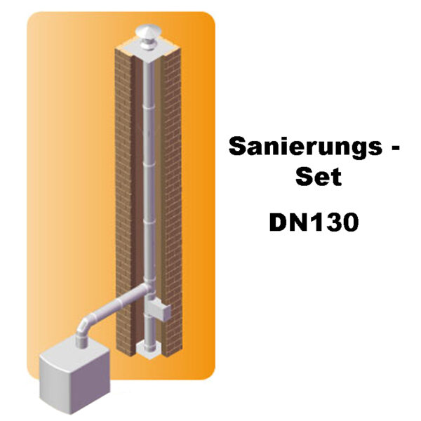 Dinak SW6 Sanierungs-Set 130mm Edelstahl 7m