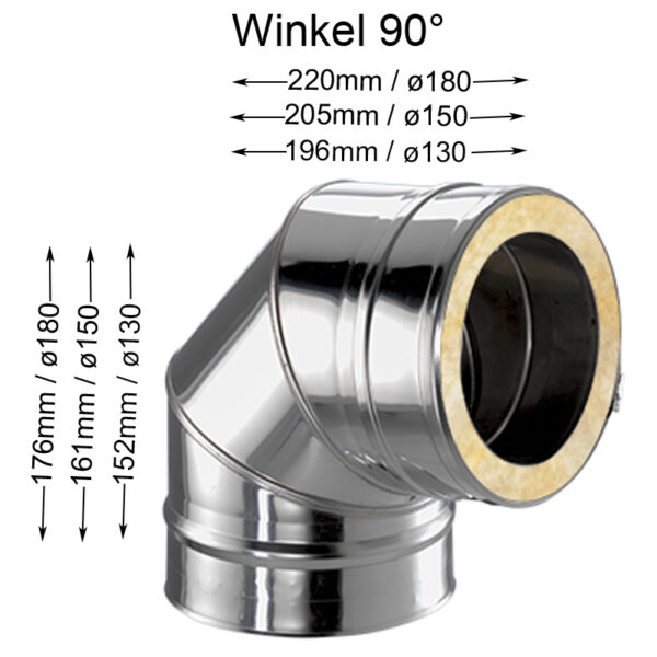 DW Complete Bogen 90° 150mm