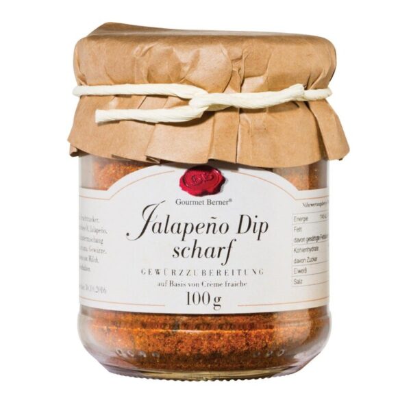 GOURMET BERNER Jalapeño Dip "scharf"" im 100g Glas"