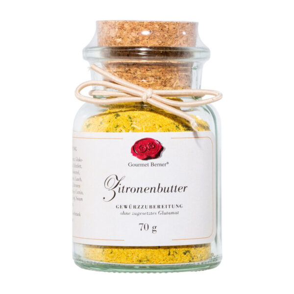 GOURMET BERNER Zitronenbutter Gewürzmischung 70g im Korkenglas