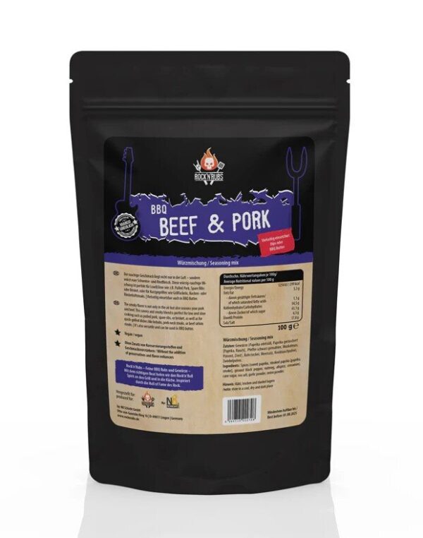 ROCKNRUBS - BBQ Beef & Pork - BBQ Rub 100 g Beutel