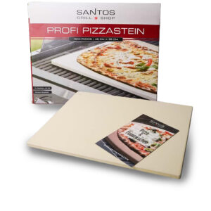 SANTOS Pizzastein für Backofen & Grill | Eckig | 45 x 35 cm