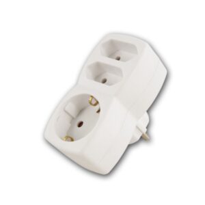 Steckdosenadapter - 2 x EURO Stecker + 1 Schuko - max 2